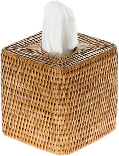 KOUBOO Funda para caja de pañuelos, soporte para pañuelos, baño, cocina, habitación de invitados, elegante funda decorativa para caja de pañuelos,