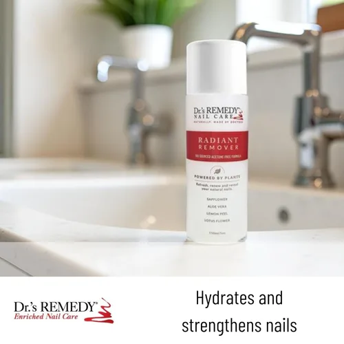Miniatura 3 de Dr.'s Remedy Removedor de esmalte de uñas orgánico, fortalecedor natural y vegetal para uñas y cutículas, no tóxico, hidratante e hidratante,