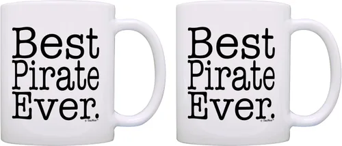 Miniatura 9 de ThisWear Pirate Gifts Best Pirate Ever Gag Gifts - Taza de café de cerámica de 11 oz con asa