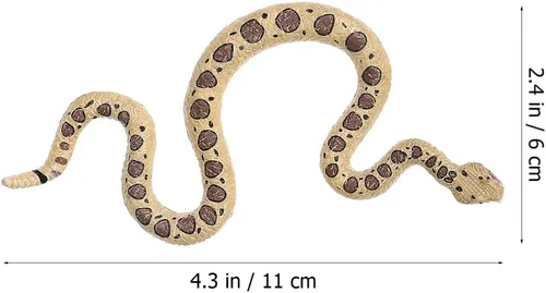 Miniatura 3 de Ipetboom Juguete de serpiente de cascabel de goma, serpiente espeluznante, 1 pieza de simulación de serpiente de Halloween, serpiente falsa, juguete