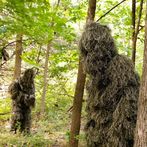 Miniatura 2 de VIVO Ghillie ropa de caza de camuflaje para el bosque- Traje (4 piezas)
