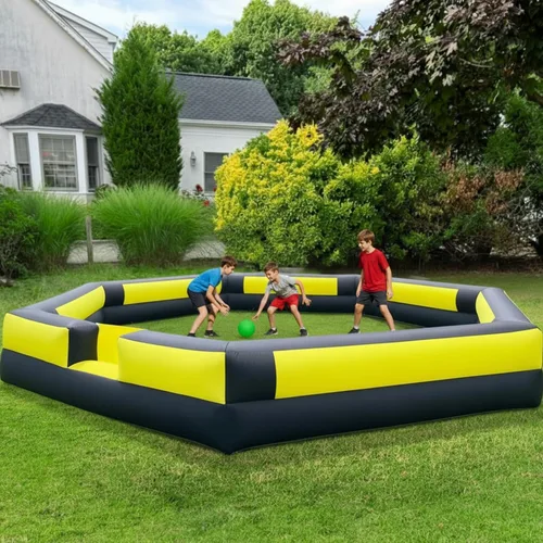 Miniatura 8 de Piscina inflable de pelotas Gaga de 15 pies con ventilador integrado, pelota inflable Gaga con bomba, pozo de bolas portátil para uso en interiores