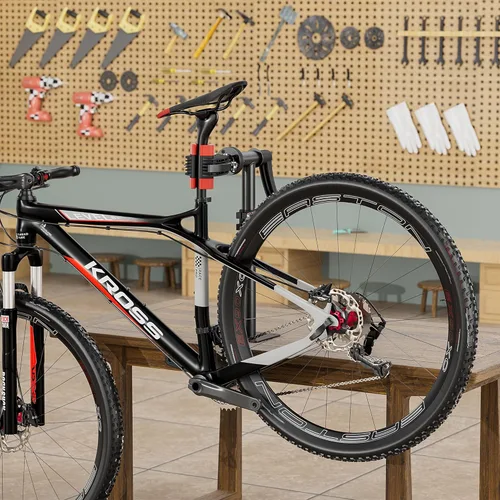 Miniatura 7 de CXWXC Soporte de reparación de bicicletas - Soporte de mantenimiento de montaje en banco - Soportes de trabajo para bicicletas de montaña