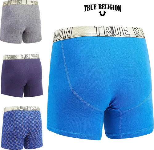 Miniatura 2 de True Religion Calzoncillos tipo bóxer de algodón elástico para hombre, paquete de 4