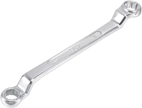 uxcell Llave de extremo de caja doble con compensación de 10 mm x 12 mm, 12 puntos, métrica, cromada, acero Cr-V