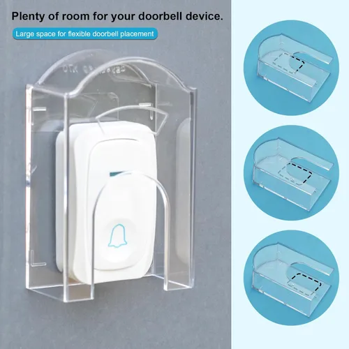 Miniatura 5 de Cubierta impermeable de botón para timbre de puerta para exterior, cubierta de lluvia para timbre, resistente a la intemperie, para interruptor