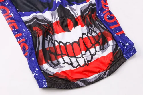 Miniatura 151 de Nuevo Pro cremallera completa hombres ciclismo Jersey manga corta Riding Shirt USA