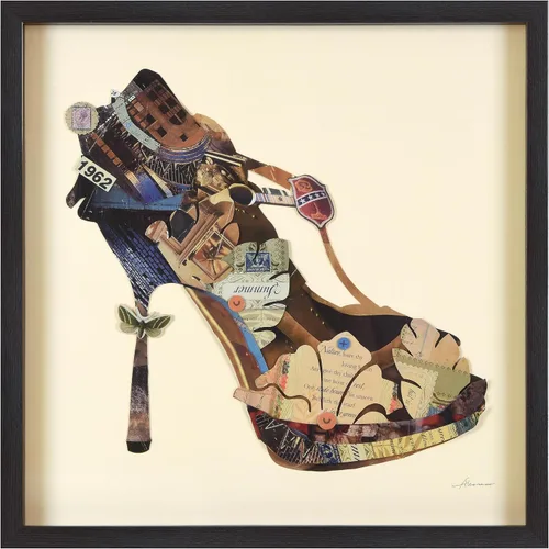 Miniatura 27 de Empire Art Direct Alex Zeng - Papel gráfico enmarcado con collage dimensional de bulldog francés bajo vidrio, listo para colgar, 17 x 17 pulgadas