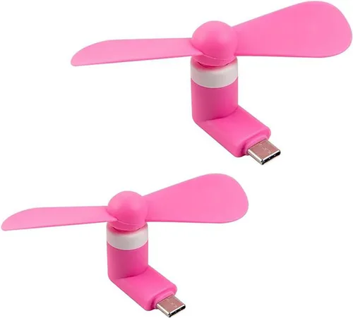 Sokelinn-six Ventilador de teléfono tipo C, mini USB C, ventiladores de mano de enfriamiento portátil de verano para dispositivos de enchufe tipo C