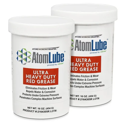 AtomLube Grasa roja ultra resistente | Grasa para rodamientos de ruedas para accesorios de semirremolque | Lubricante impermeable y de alta