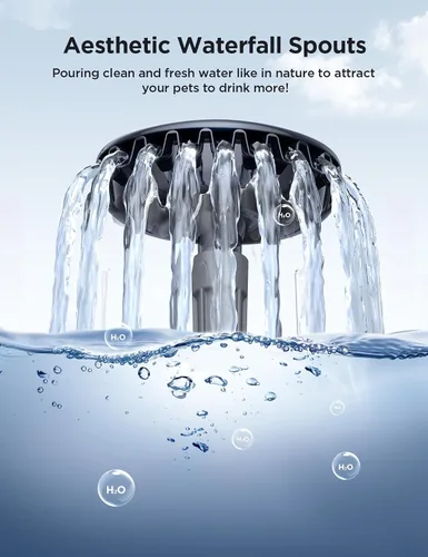Miniatura 4 de Fuente de agua de 7L/1.8Gal para perros grandes, dispensador de tazón de agua para perros FEELNEEDY, fuente de agua para mascotas, dispensador