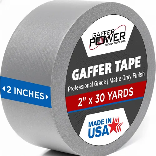 Miniatura 15 de Cinta Gaffer de Grado Premium Profesional - Negro Cinta Gaff Pro de Servicio Pesado Asegura Cables Sostiene Cables sin Dejar Residuo Pegajoso
