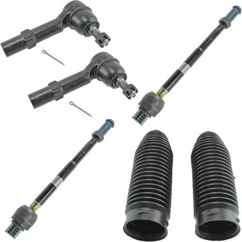 Miniatura 84 de TRQ Kit de dirección interior y exterior para lado del conductor y del pasajero delantero, con cremallera de dirección y fuelle de piñón compatible