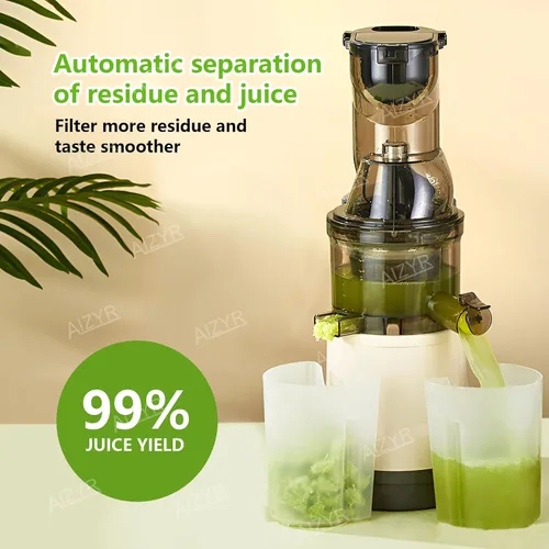 Miniatura 2 de AIZYR Juicer Machine Potente Juicer, 500W Máquina centrífuga Juicer Máquina 99% Jugo Pureza Jugo Jugo Tanto Fruta como Vegetal, Rojo