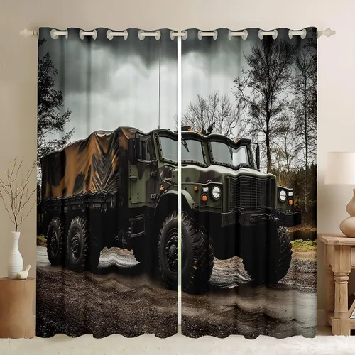 Miniatura 30 de Cortinas opacas de damasco negro para adultos, 30-50 % cortinas barrocas victorianas antiguas de 38 pulgadas de ancho x 54 pulgadas de largo, Multi
