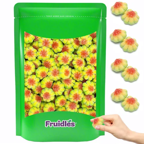 Miniatura 13 de Fruidles Gomitas de frambuesa, deliciosas gomitas de sabor a frutas recubiertas de azúcar (1 libra)