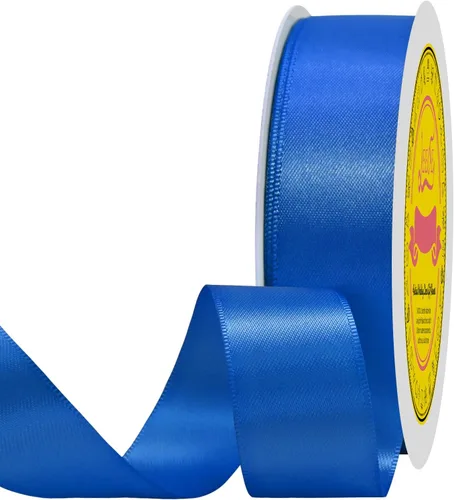 Miniatura 218 de Cinta de satén blanca antigua de doble cara de 1-1/2 pulgadas x 50 yardas, cinta de poliéster para envolver regalos, día de San Valentín, bodas