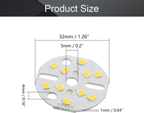 Miniatura 2 de Utoolmart Bombilla LED con chip 2835, 300 mA, 5 W, módulo montado en superficie, bombilla de chip de 120 lm de brillo, chip de fuente de luz