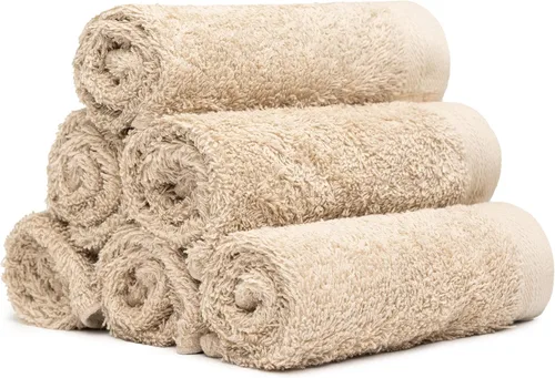 Miniatura 29 de Juego de 12 paños de 100 % algodón de 13 x 13 pulgadas, juego de 12 toallas ultrasuaves y altamente absorbentes, para baño, gimnasio, hotel, spa