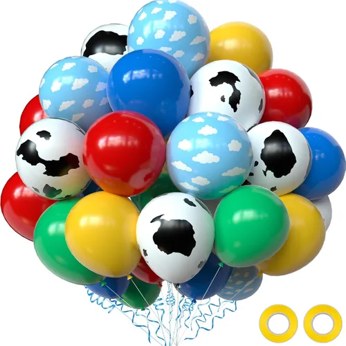 Miniatura 13 de OuMuaMua Kit de 62 globos de confeti azul, plateado y blanco, globos blancos de 12 pulgadas, globos plateados metálicos, globos de confeti plateado