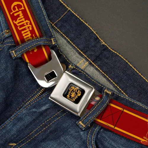 Miniatura 2 de Buckle-Down Seatbelt Belt - GRYFFINDOR & Crest Stripe RedsGold - 1.0" Wide - 20-36 Inches in Length