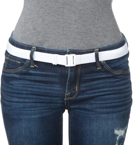 Miniatura 89 de Cinturón elástico ajustable – Cinturones para mujer, cinturón de cintura antideslizante, sin mostrar hebilla plana para mujer