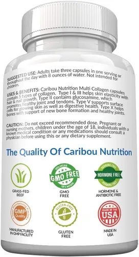 Miniatura 5 de Multi Collagen Pills - 180 pastillas de colágeno - Cápsulas de colágeno tipo I, II, III, V y X - Mezcla única de cápsulas de péptidos de colágeno