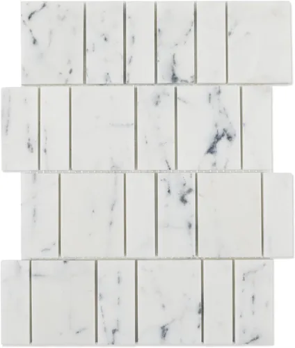 Miniatura 13 de Carrara - Mosaico de mármol blanco, pulido, mosaico de mármol blanco Carrara para cocina, baño, pared, suelo, ducha, 5 hojas, hexagonal de 2 pulgadas