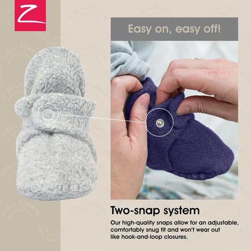 Miniatura 3 de Zutano Botines unisex de forro polar para bebé, esenciales para bebé, paquete de 3