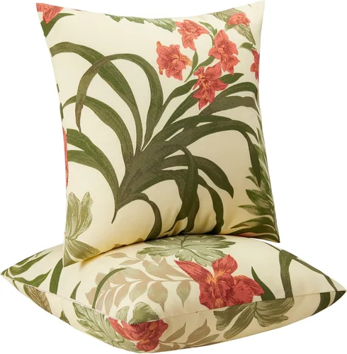 Miniatura 28 de JMGBird Almohadas impermeables para exteriores de 18 x 18 pulgadas para muebles de patio, cama, sofá y sofá Almohadas de exterior con inserto