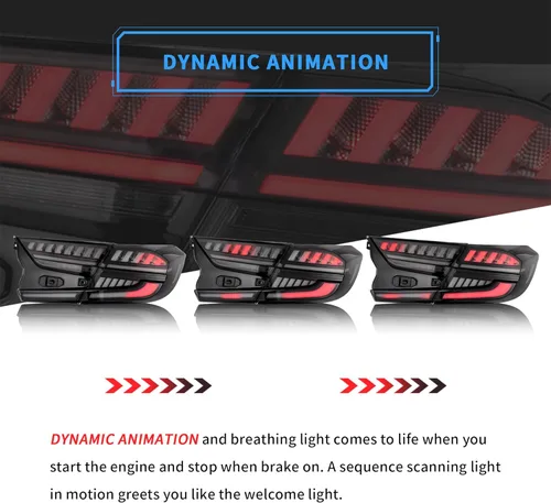 Miniatura 3 de VLAND Luces traseras LED compatibles con Honda Accord de 10ª generación 2018-2023 Lámparas traseras con animación dinámica luz de respiración