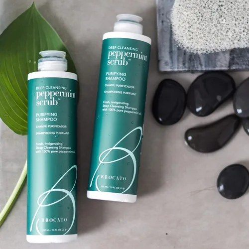 Miniatura 6 de Champú purificador de menta Brocato: ligero con aceite de menta puro, ideal para tipos de cabello graso a normal, sin sulfatos ni parabenos, 32 onzas