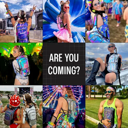 Miniatura 8 de SoJourner Bags, Rave Hydration Pack - Bolsa de agua de 2L incluida, para festivales, raves, senderismo, ciclismo, fiestas, escalada, carrera y más