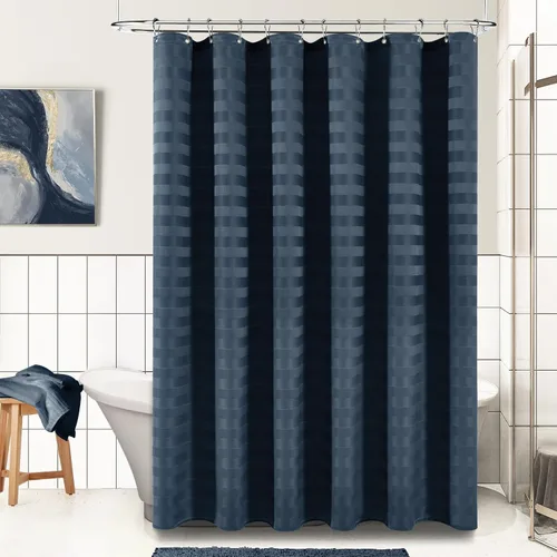 Miniatura 7 de PANGSINNE Cortina de ducha para cubículo de 60 pulgadas - Cortina de ducha de tela gruesa resistente para baño, juego de cortina de baño de lujo