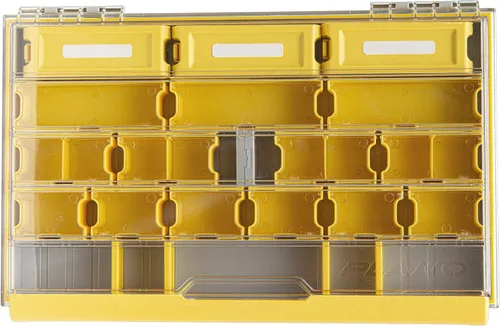 Miniatura 4 de Plano Edge 3600 Terminal Tackle Almacenamiento, gris y amarillo, incluye 10 retenedores de gancho, tecnología Rustrictor resistente al óxido, caja