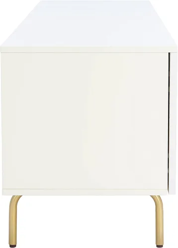 Miniatura 11 de SAFAVIEH Genevieve - Soporte de TV para pantalla plana de hasta 65 pulgadas, acabado lavado gris y blanco, gabinete de almacenamiento moderno