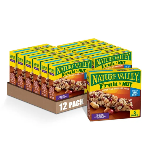 Miniatura 3 de Nature Valley Barras de granola masticables de frutas y nueces, nueces de chocolate negro, 6 barras, 7.4 onzas