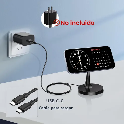 Miniatura 7 de Soporte Cargador Inalámbrico Magnético para iPhone 15W Cargador Rápido MagSafe para iPhone 17/17 Pro/17 Air/17 Pro Max 16/15/14/13/12 Series Apple