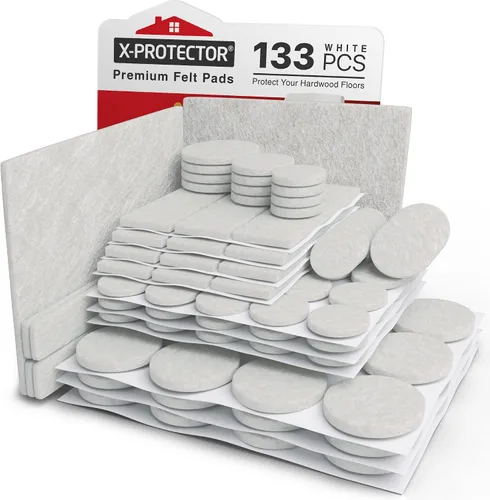 Miniatura 9 de Almohadillas de fieltro X-PROTECTOR para muebles, 235 piezas de alta calidad, los mejores protectores de piso de madera para proteger tu suelo
