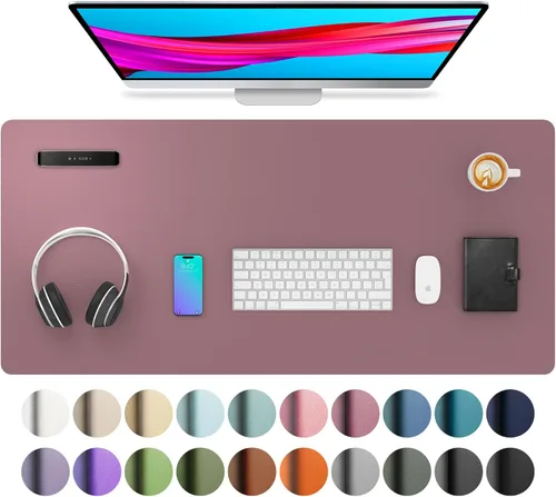 Miniatura 283 de Aothia - Protector de escritorio de cuero sintético, base para mouse, superficie antideslizante e impermeable para escribir y para laptop
