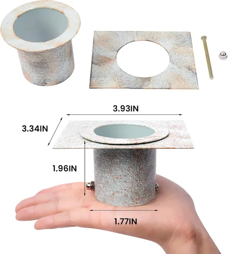 Miniatura 3 de Cadena de lluvia para canaletas con adaptador, juego de cadenas de lluvia de hierro forjado de 8.5 pies, no se oxida, tiene drenaje con estaca