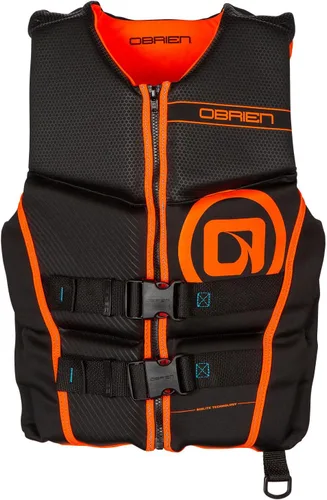Miniatura 4 de O'Brien Chaleco salvavidas de neopreno Jr aprobado por USCG, 77-125 libras para lago, río, PWC, wakeboard Azul