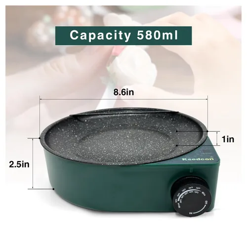 Miniatura 3 de Olla de pegamento caliente, sartén de pegamento floral para manualidades, medidor de control de temperatura 212°F-392°F, 8.25 pulgadas de diámetro