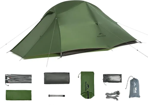 Miniatura 7 de Naturehike Cloud up Pro - Tienda de campaña ultraligera para 1/2/3 personas, tienda de campaña para mochileros de 3 estaciones, impermeable para un