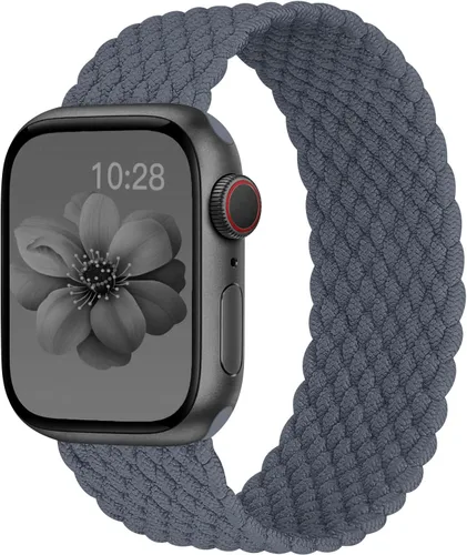 Miniatura 13 de Correa trenzada Solo Loop para Apple Watch de 40 mm, 42 mm, 41 mm, 38 mm, 44 mm, 46 mm, 45 mm Ultra/3 2 49 mm para hombres/mujeres, correa de nylon