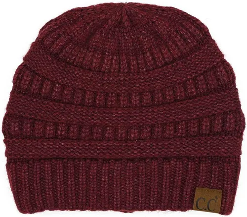 Miniatura 556 de C.C Trendy Warm Chunky Soft Stretch Cable Knit Beanie