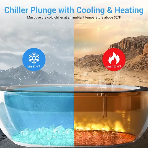 Miniatura 4 de Enfriador de inmersión en frío de 1 HP, sistema de filtración mejorado de purificación de 4 capas, enfriador de baño de hielo y calentador