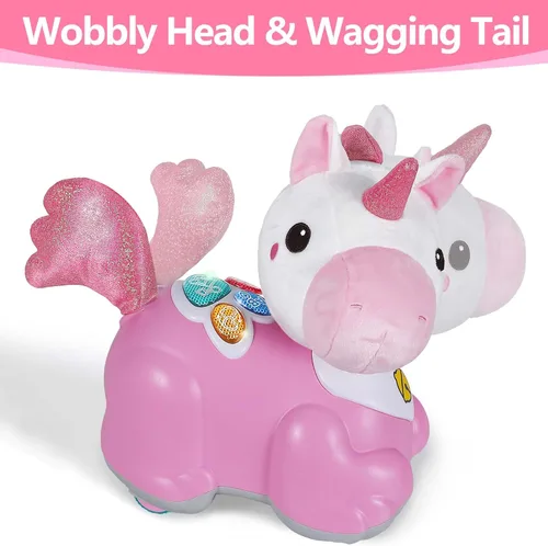 Miniatura 5 de iPlay, iLearn Juguete musical de unicornio para bebé, juguetes para gatear para bebés de 6-9, 9-12, 12-18 meses, juguete musical ligero para bebés