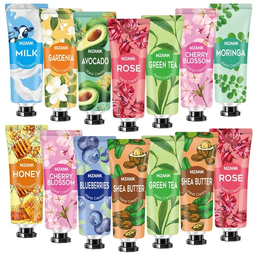 Paquete de 10 cremas para manos con fragancia de plantas naturales, crema hidratante para el cuidado de las manos, set de regalo para viaje con