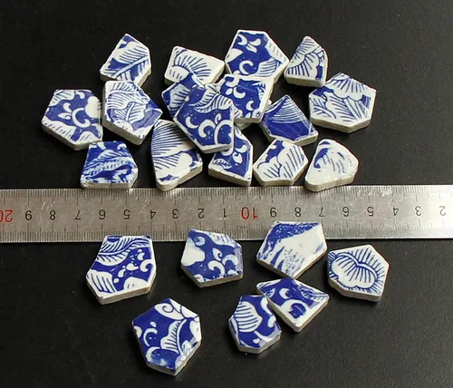 Miniatura 12 de Azulejos de mosaico de 7.05 oz, paquete de azulejos de mosaico de cerámica para decoración del hogar, manualidades, platos, marcos de fotos